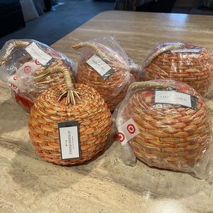 Threshold- set of 5 ADORABLE pumpkins- BRAND NEW